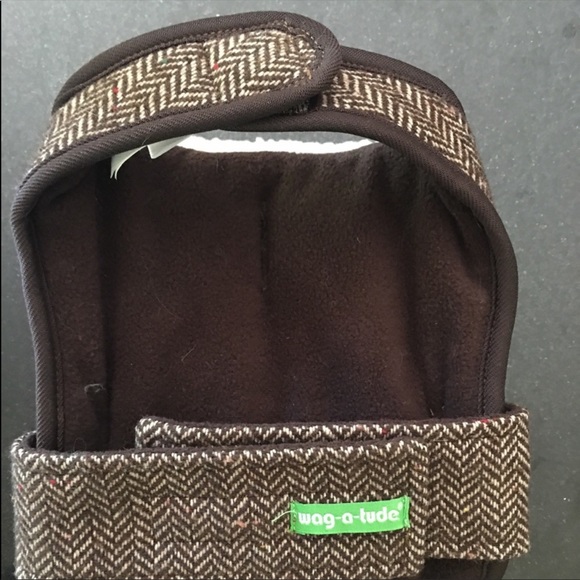 Wag-A-Tude Brown Tweed Back Tab Wrap Jacket XS🐶🐾 - Picture 4 of 4